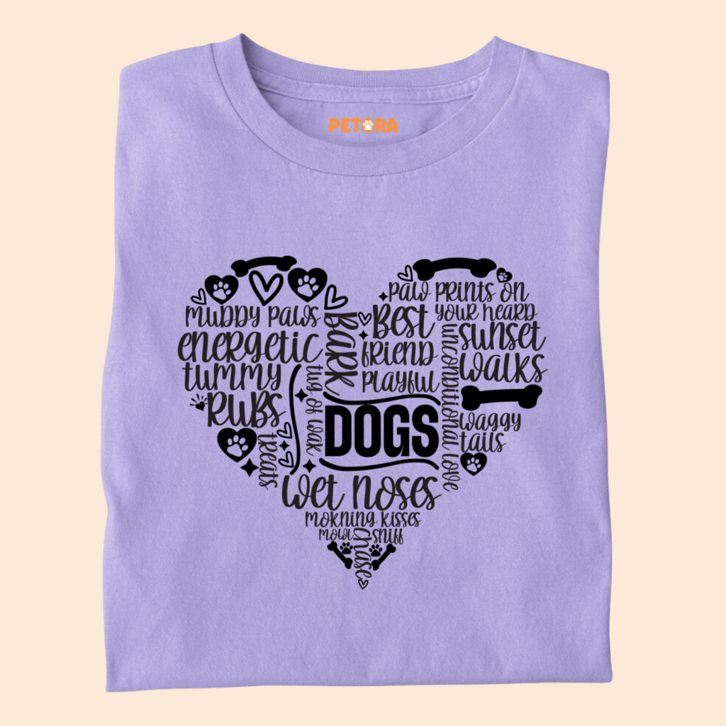 Heart of a Dog - Pet Lover’s Premium Cotton T-Shirt for Dog Moms & Dads