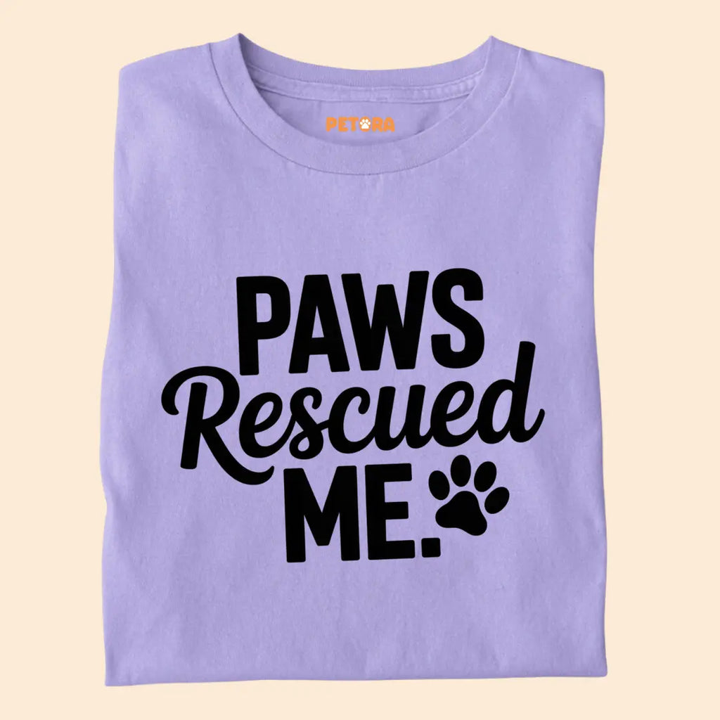 Paws Rescued Me Premium T-Shirt for Dog Lovers