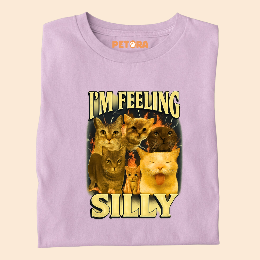 I'm Feeling Silly Cat Meme Premium T-shirt for Pet Lovers
