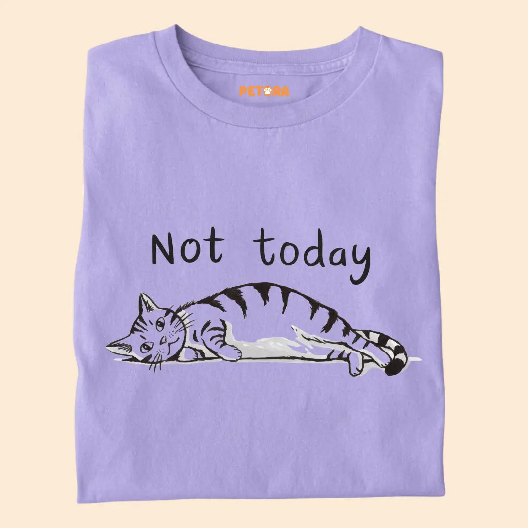 Not Today - Lazy Cat - Premium Unisex T-shirt for Pet Lovers