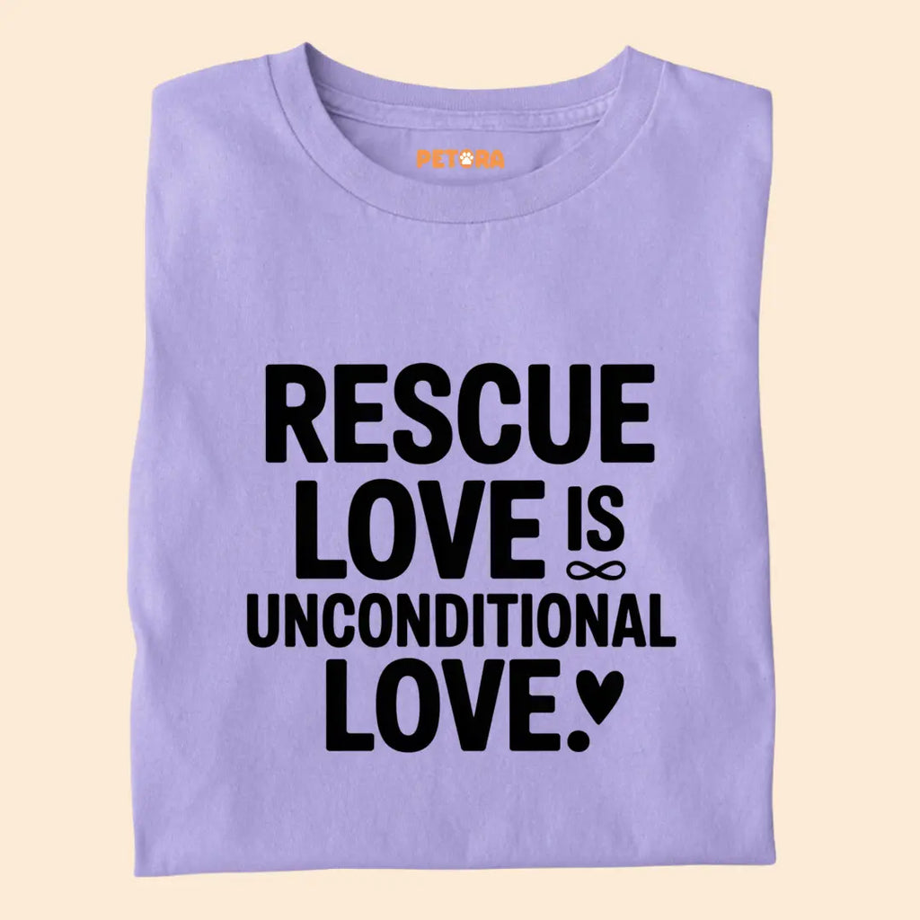 Rescue Love is Unconditional Love Premium T-Shirt for Dog Lovers