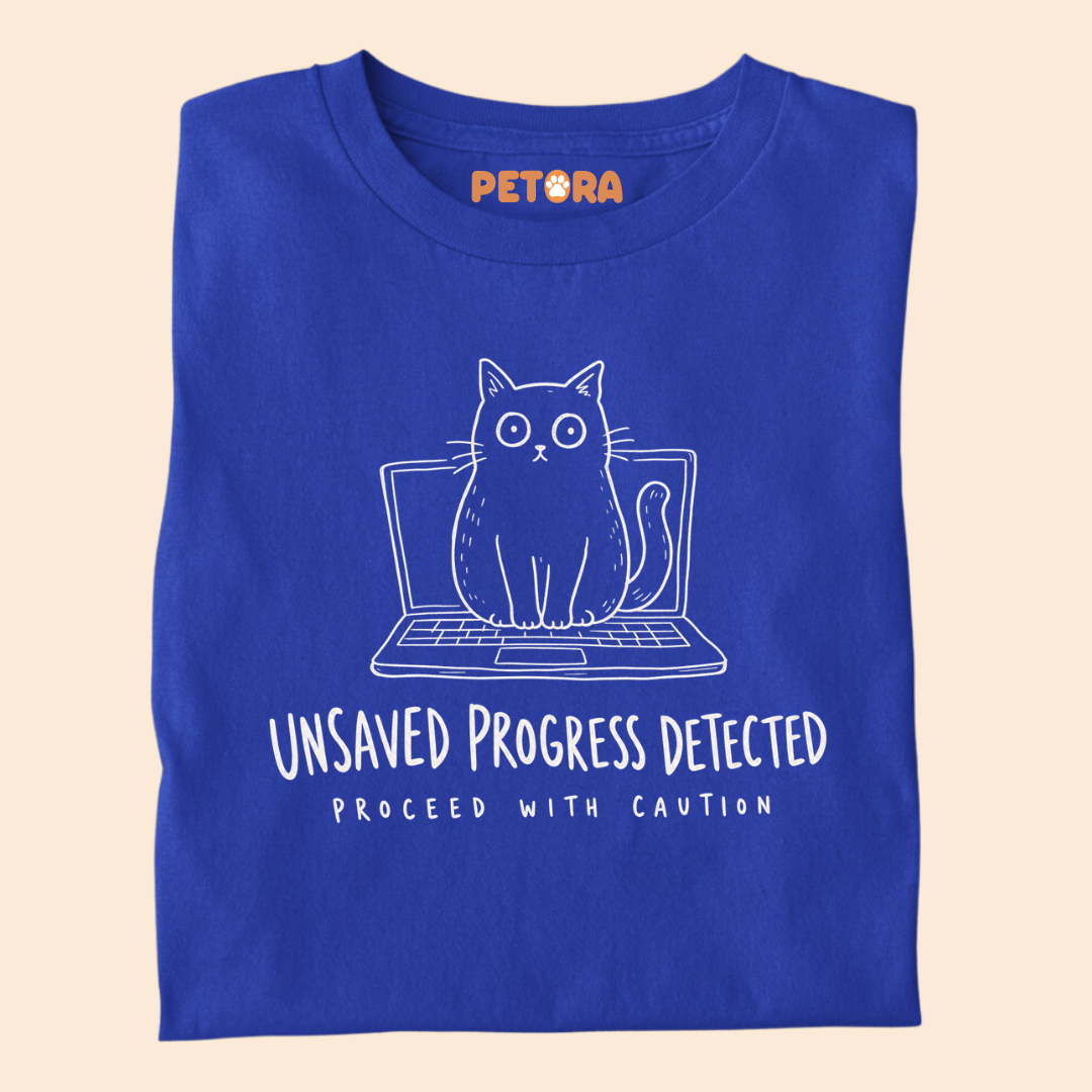Unsaved Progress Detected Cat T-Shirt