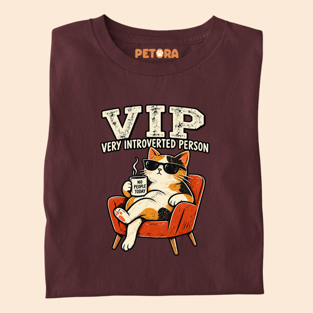 VIP Very Introverted Person Calico Cat T-Shirt