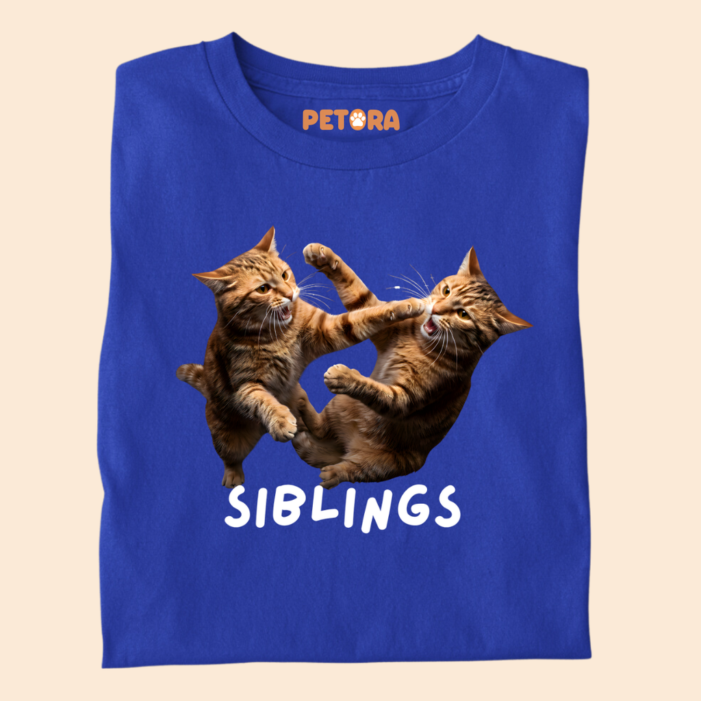 Siblings Fighting Cats T-Shirt