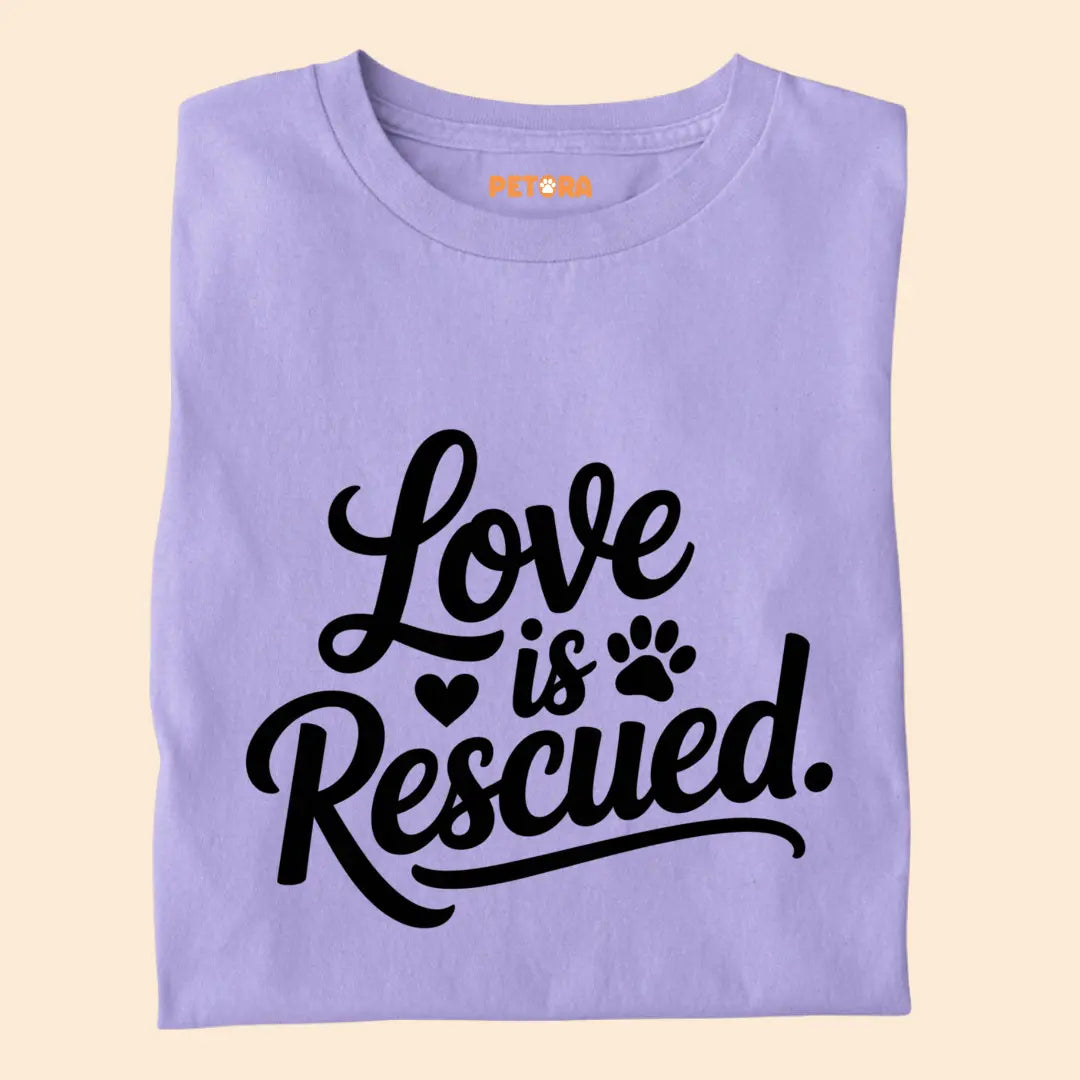 Love is Rescued Premium T-Shirt for Dog Lovers