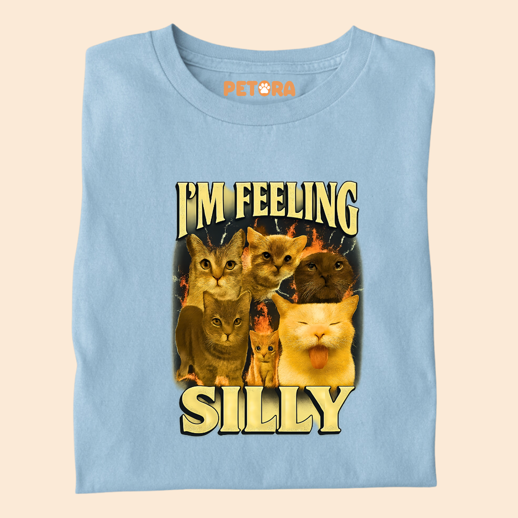 I'm Feeling Silly Cat Meme Premium T-shirt for Pet Lovers