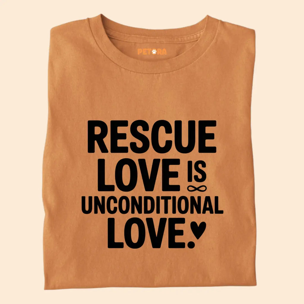 Rescue Love is Unconditional Love Premium T-Shirt for Dog Lovers