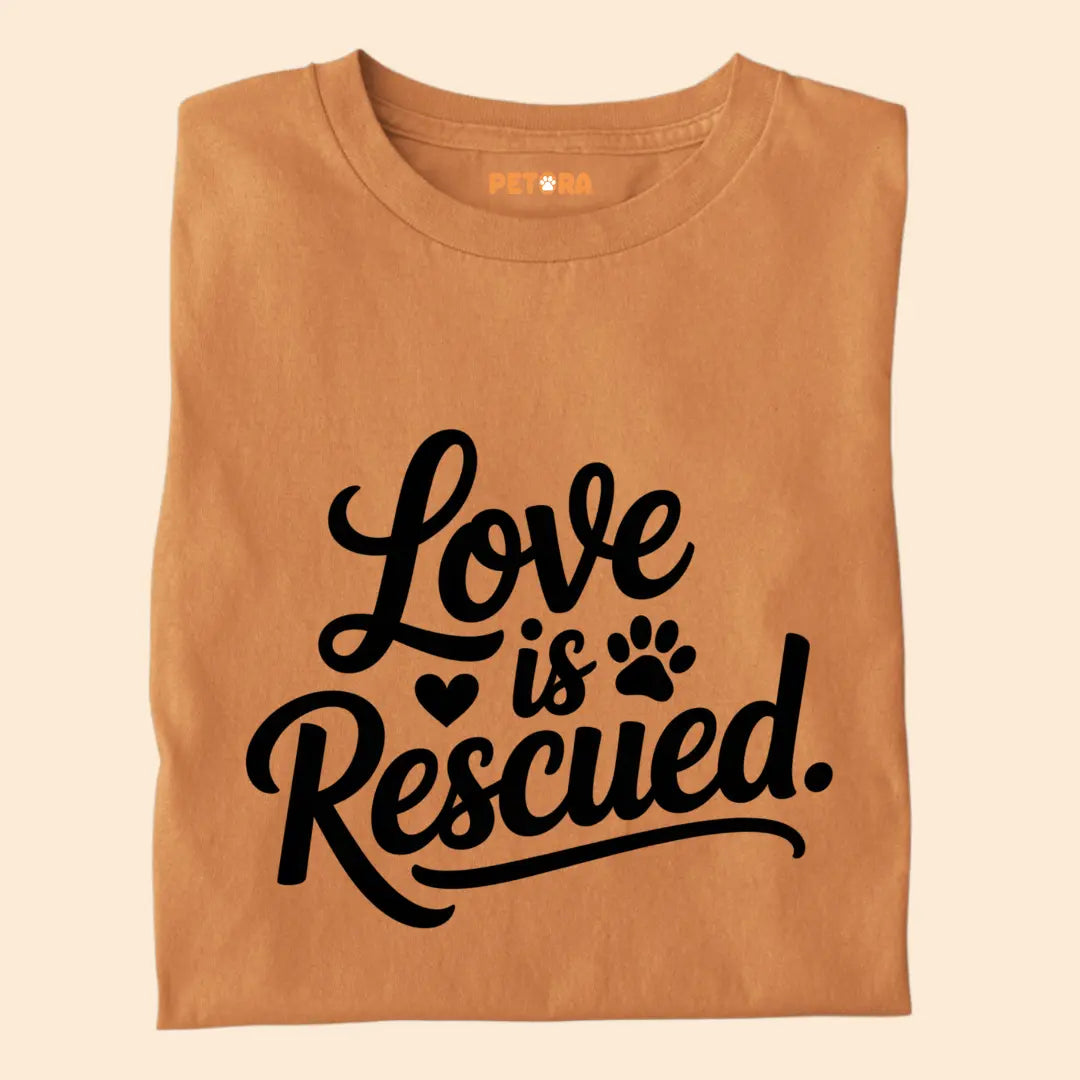 Love is Rescued Premium T-Shirt for Dog Lovers