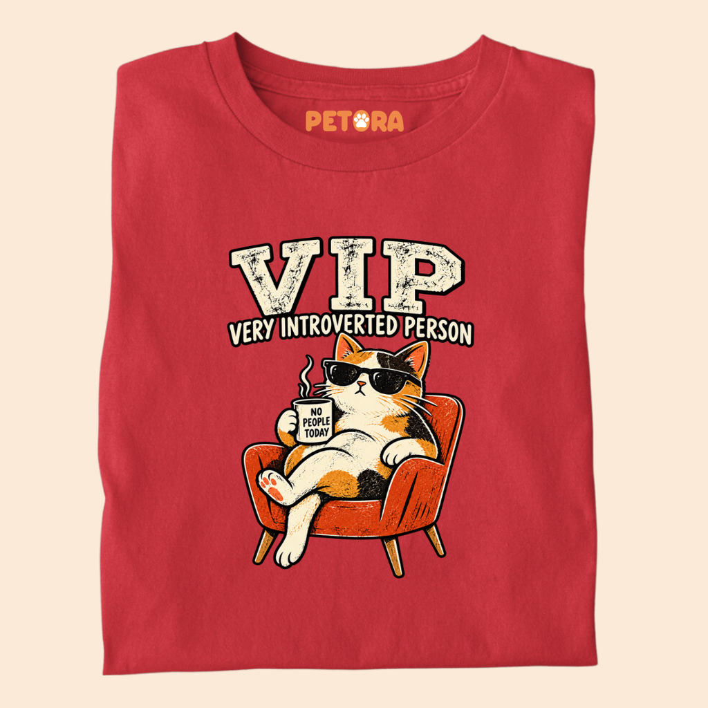 VIP Very Introverted Person Calico Cat T-Shirt