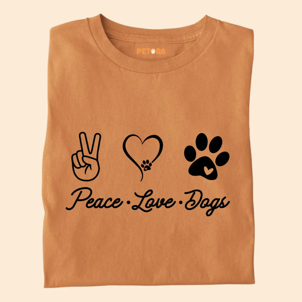 Peace Love Dogs Premium T-Shirt for Dog Lovers