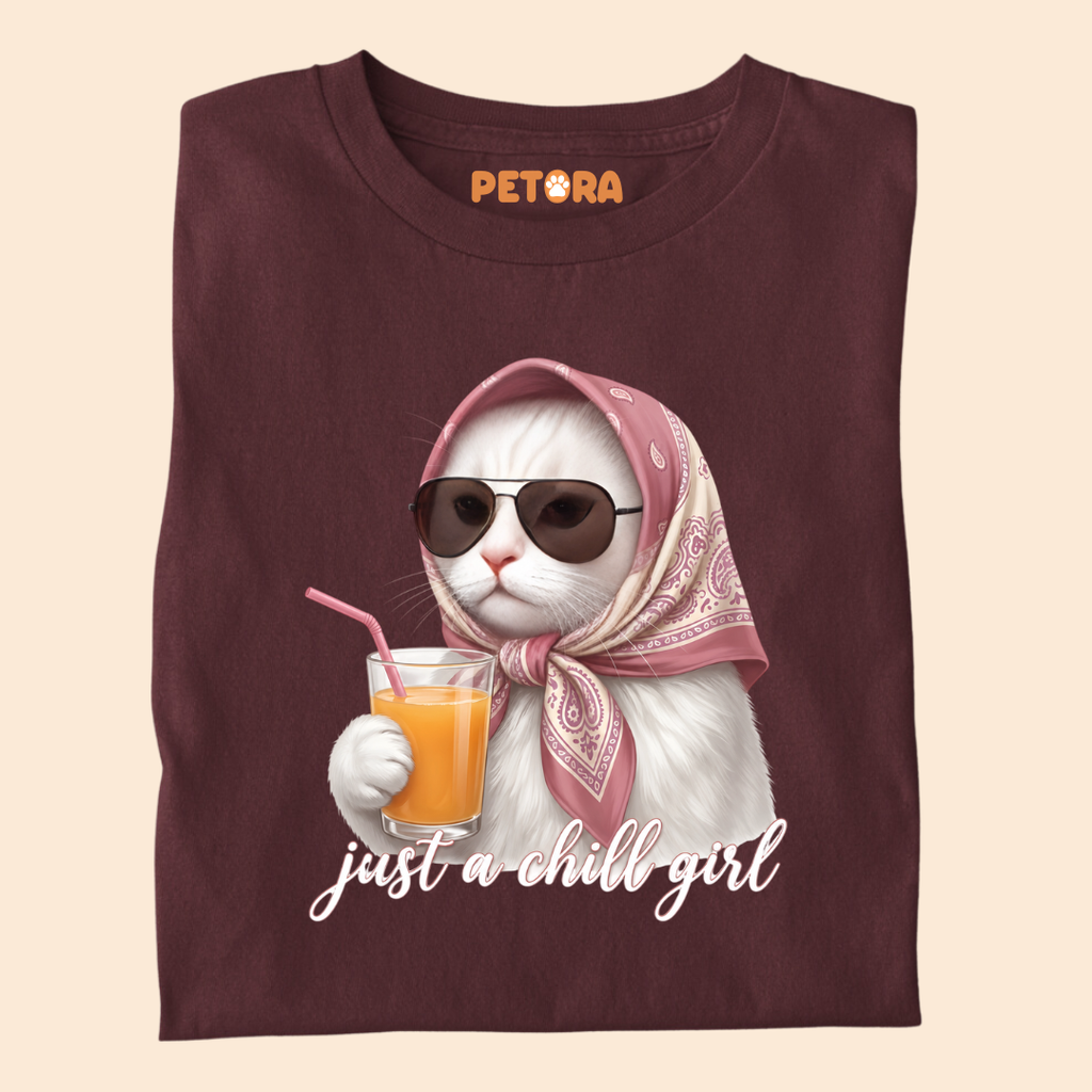 Just A Chill Girl Cat T-Shirt