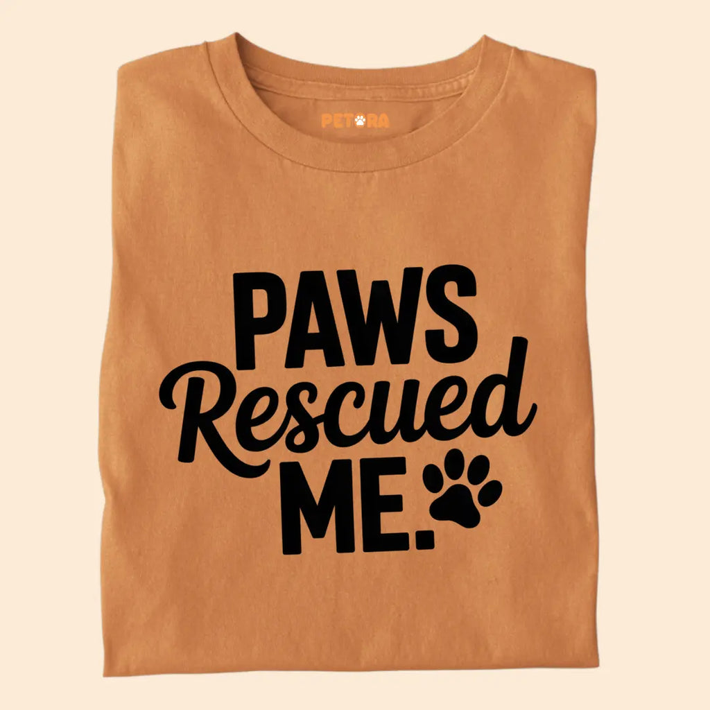 Paws Rescued Me Premium T-Shirt for Dog Lovers