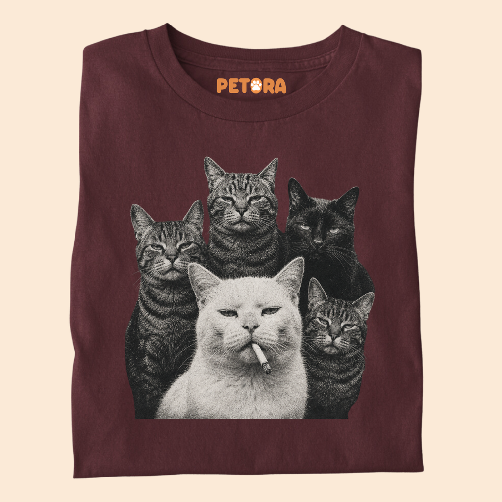 Vintage Badass Smoking Cat Graphic Tee