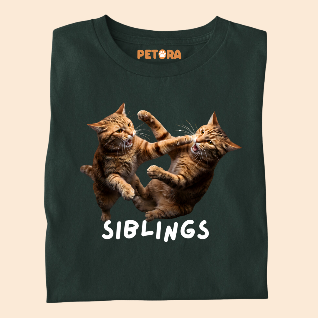 Siblings Fighting Cats T-Shirt
