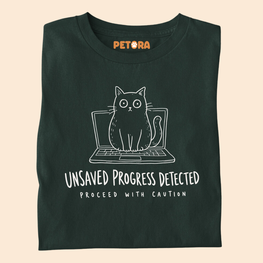 Unsaved Progress Detected Cat T-Shirt