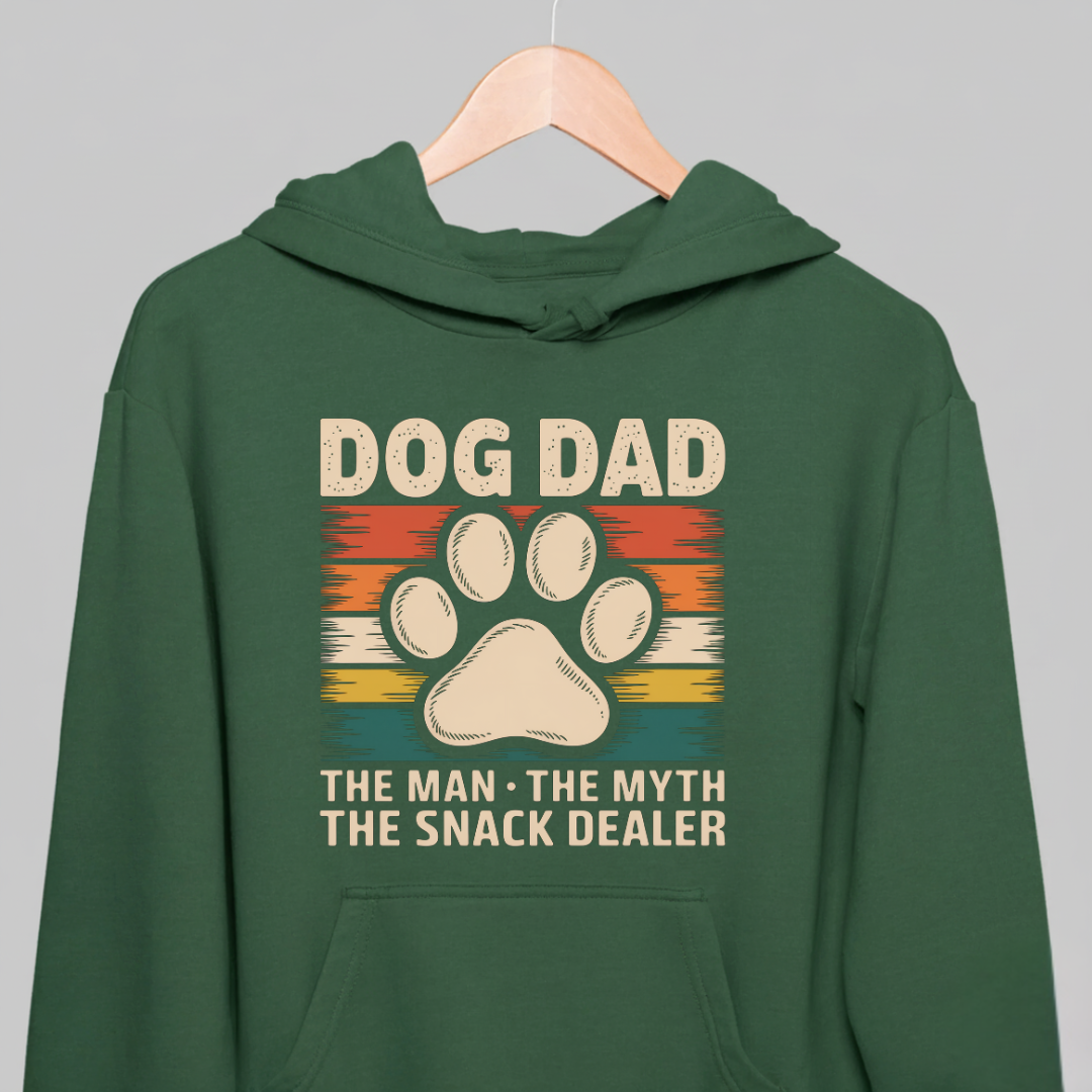 Dog Dad - The Man The Myth The Snack Dealer - Premium Hoodie for dog Lovers