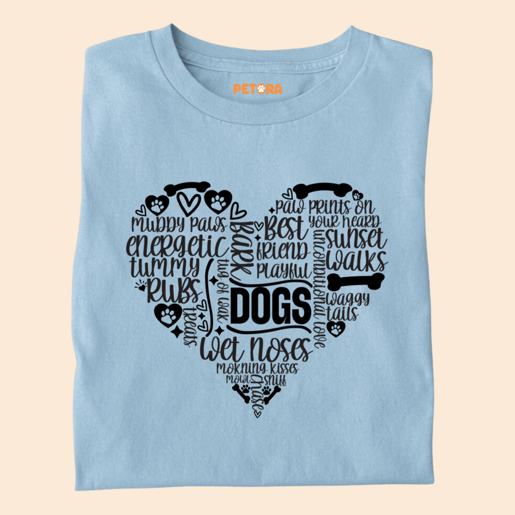 Heart of a Dog - Pet Lover’s Premium Cotton T-Shirt for Dog Moms & Dads