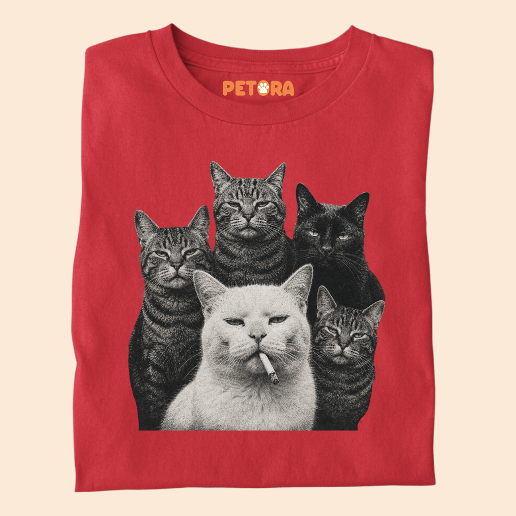 Vintage Badass Smoking Cat Graphic Tee