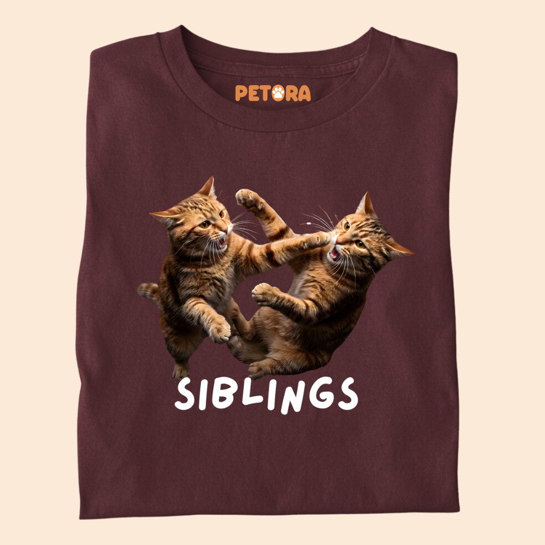 Siblings Fighting Cats T-Shirt