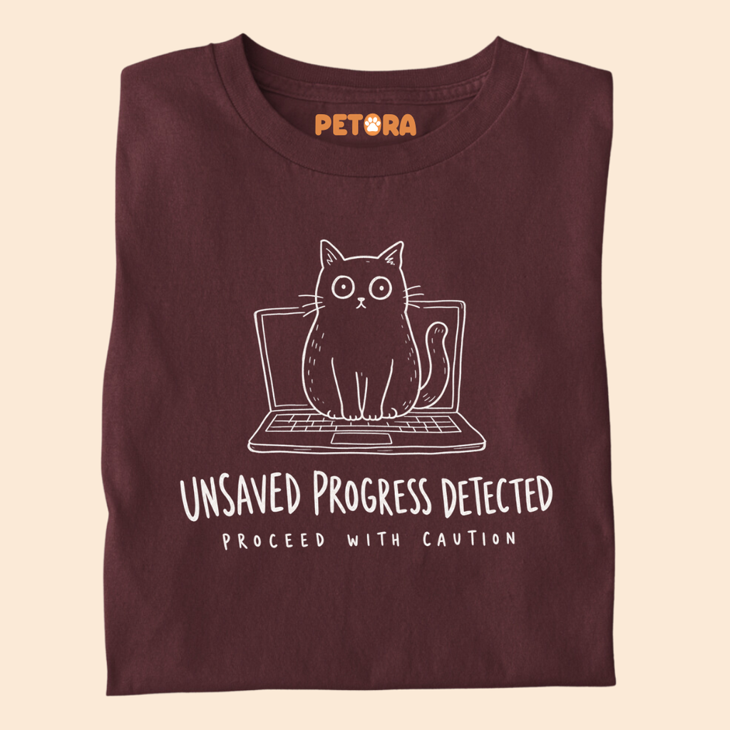 Unsaved Progress Detected Cat T-Shirt