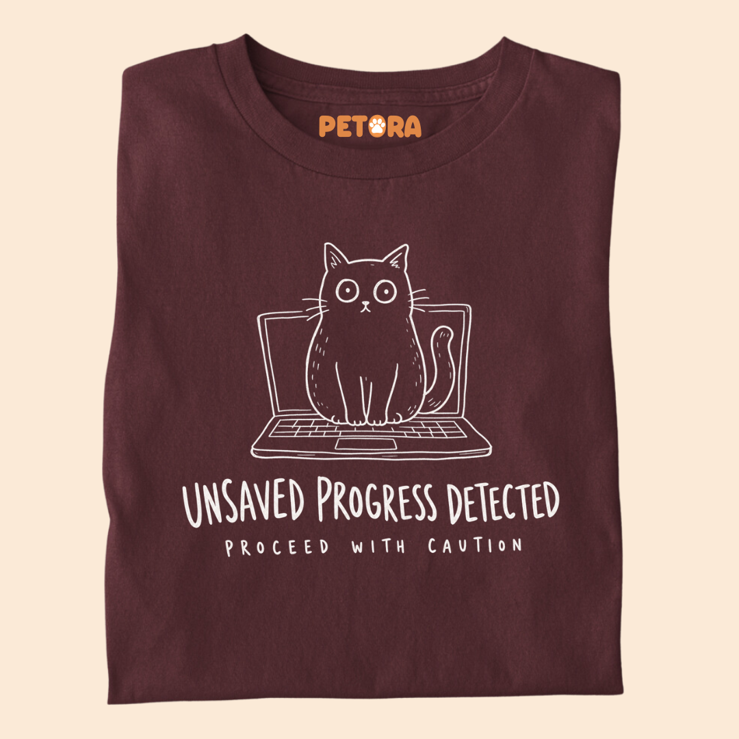 Unsaved Progress Detected Cat T-Shirt