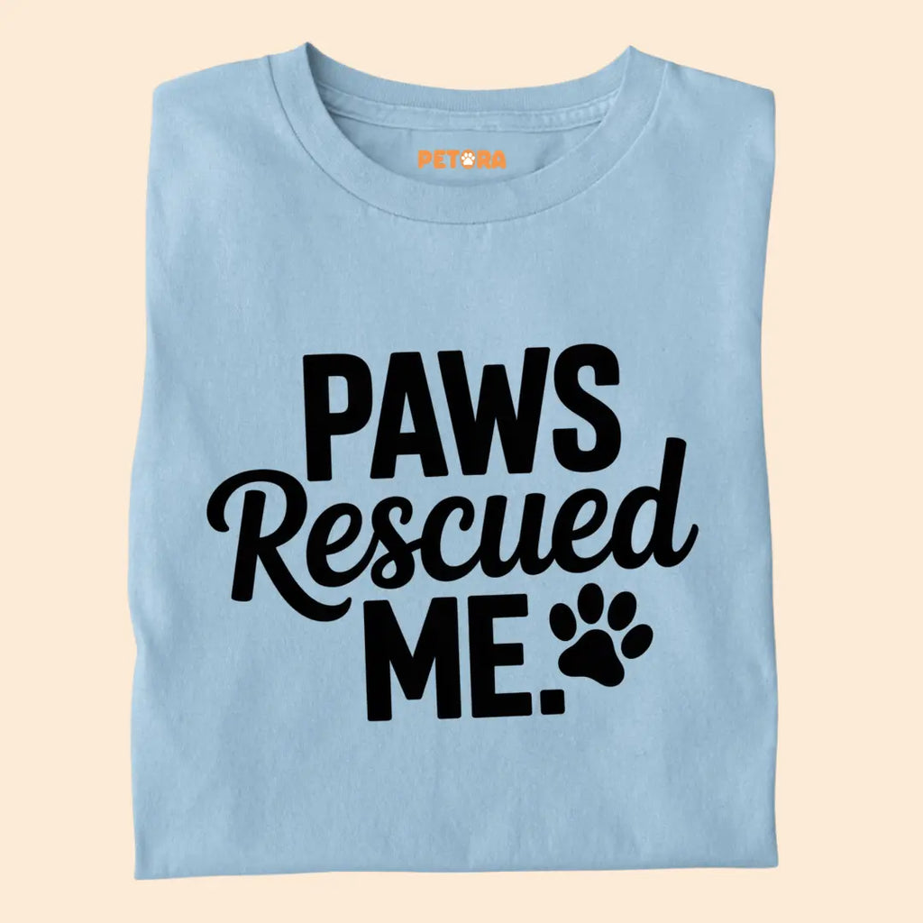 Paws Rescued Me Premium T-Shirt for Dog Lovers