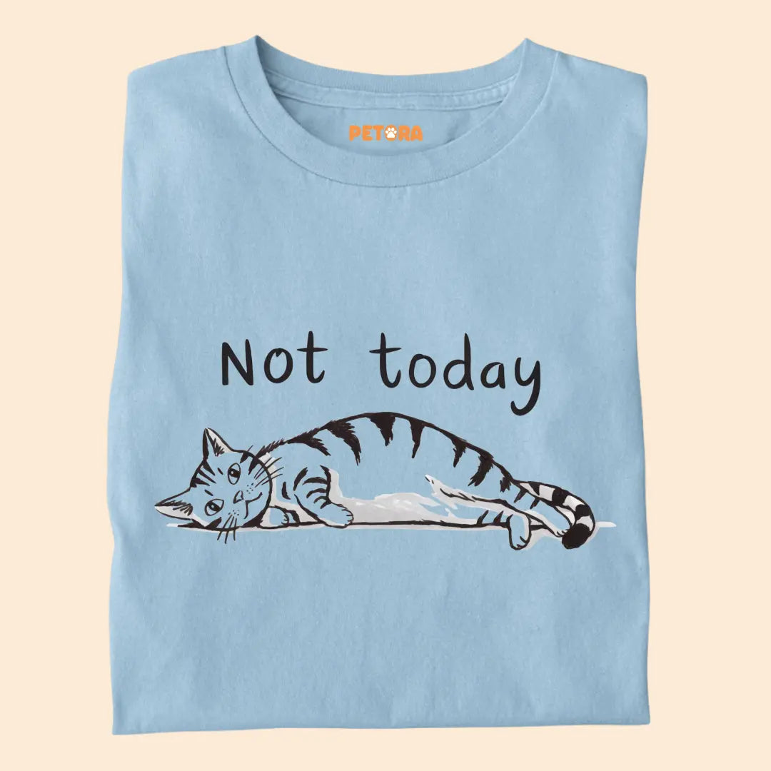 Not Today - Lazy Cat - Premium Unisex T-shirt for Pet Lovers