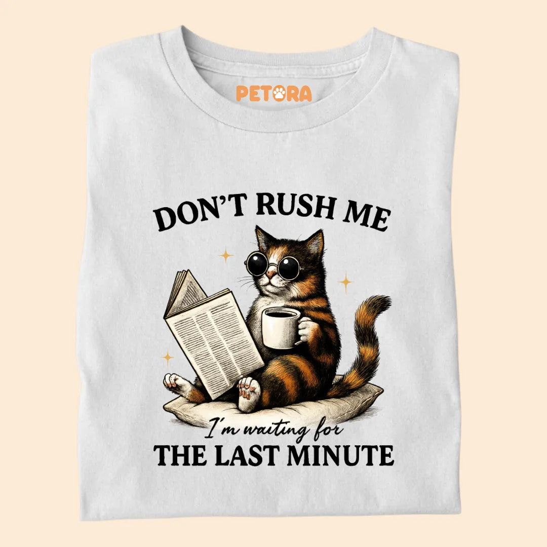 Don't Rush Me I'm Waiting For The Last Minute Premium T-shirt For Cat Lovers