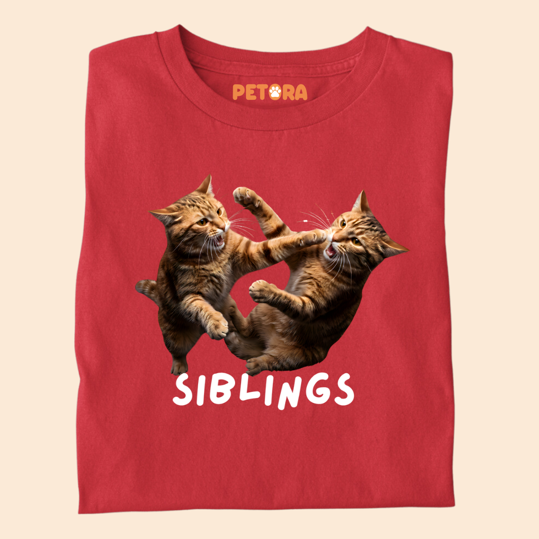 Siblings Fighting Cats T-Shirt
