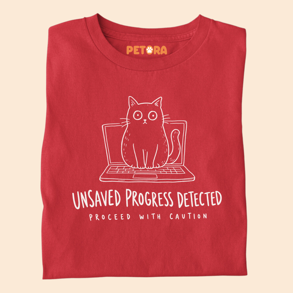 Unsaved Progress Detected Cat T-Shirt