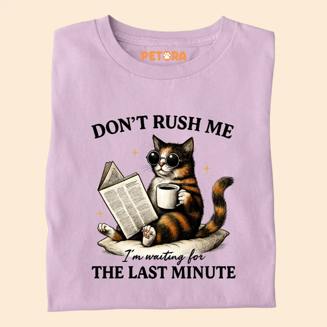 Don't Rush Me I'm Waiting For The Last Minute Premium T-shirt For Cat Lovers