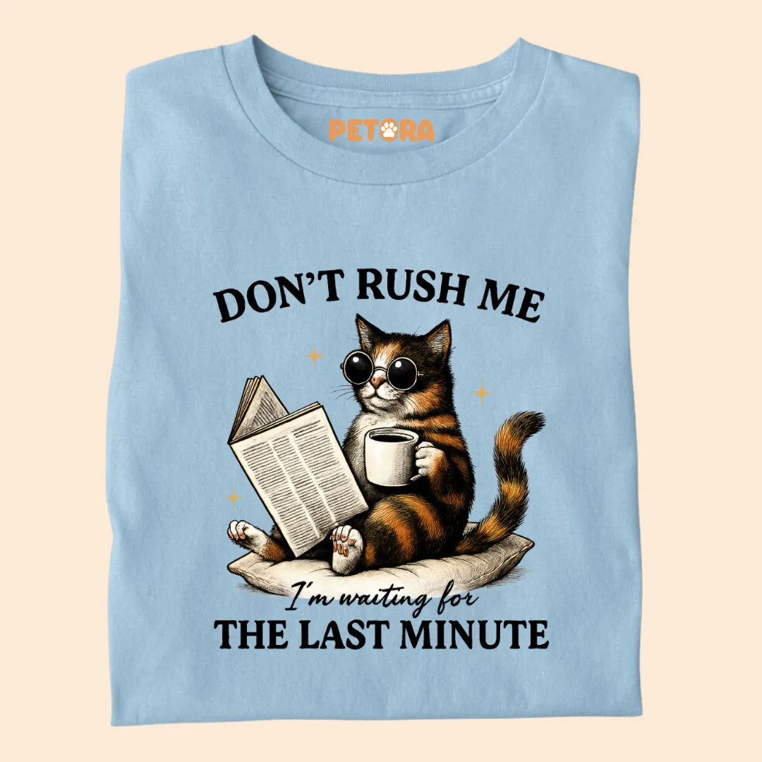 Don't Rush Me I'm Waiting For The Last Minute Premium T-shirt For Cat Lovers