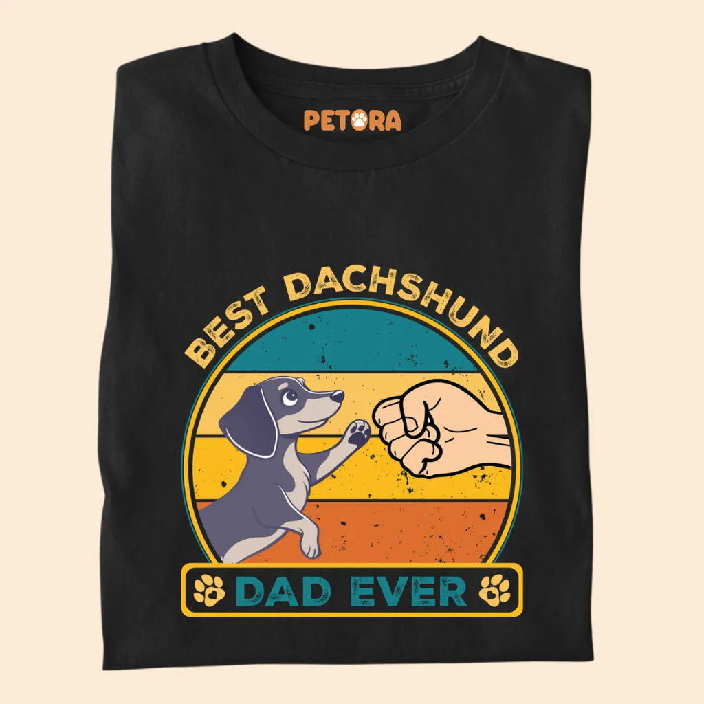 Best Dachshund Dad Ever Premium T-shirt for Pet Lovers