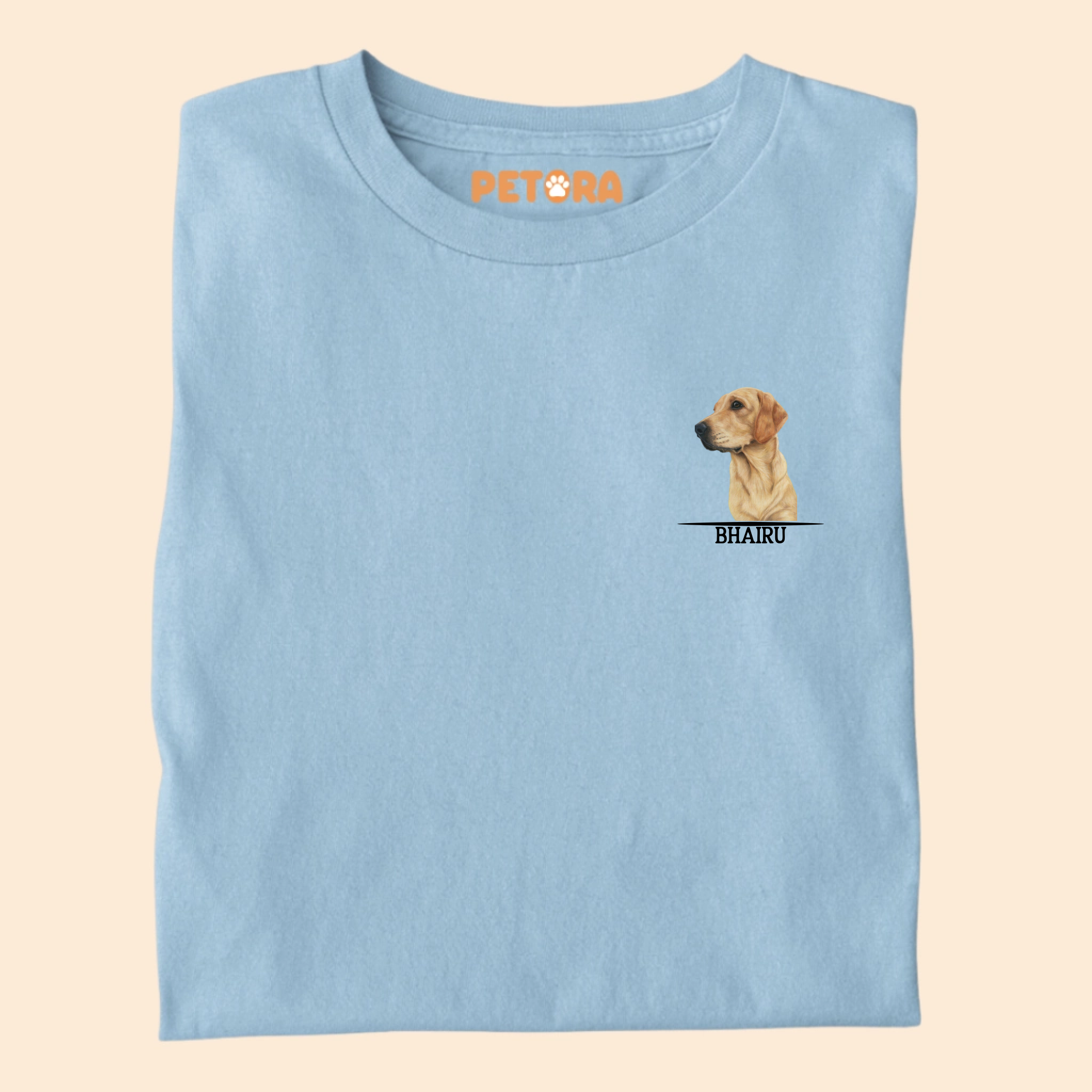 Dog Photo and Name Pocket Personalised Premium T-shirt for Pet Lovers