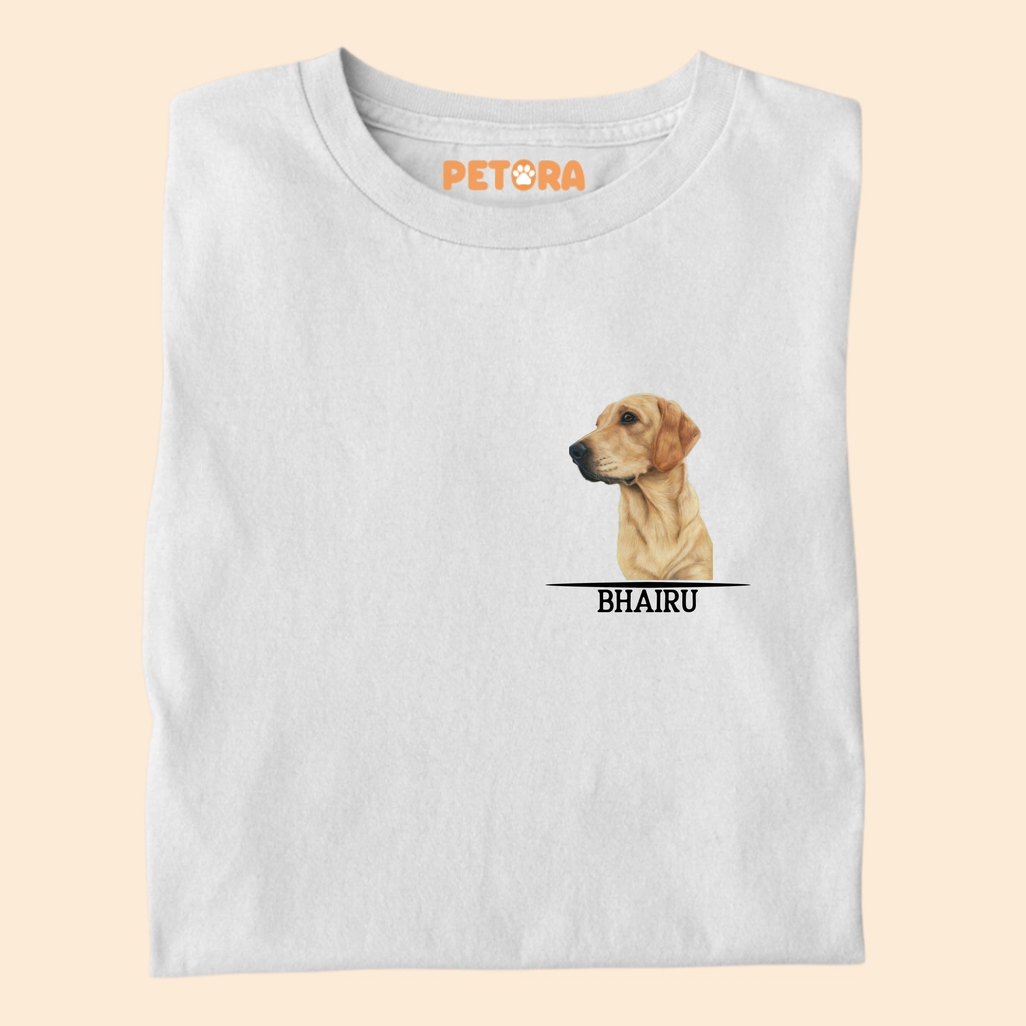 Dog Photo and Name Pocket Personalised Premium T-shirt for Pet Lovers