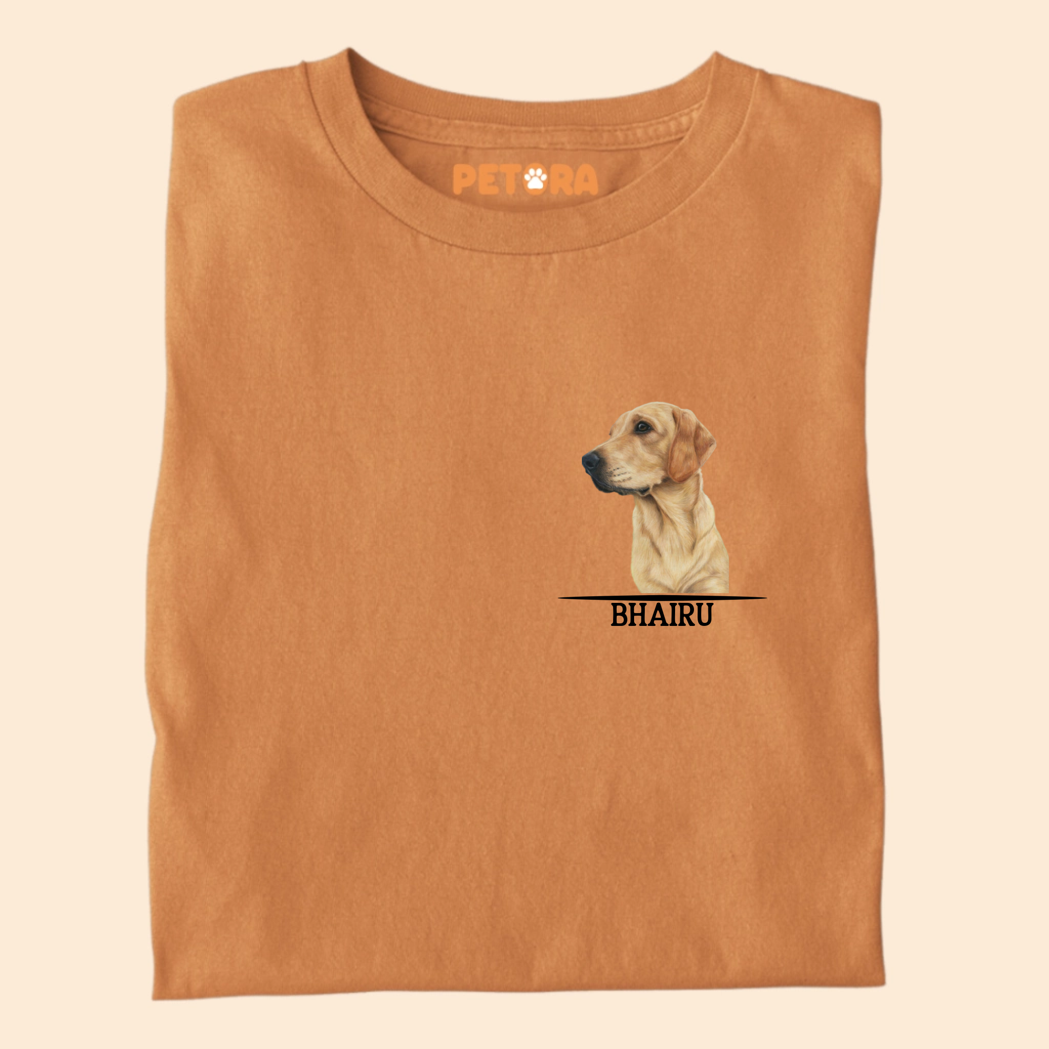 Dog Photo and Name Pocket Personalised Premium T-shirt for Pet Lovers