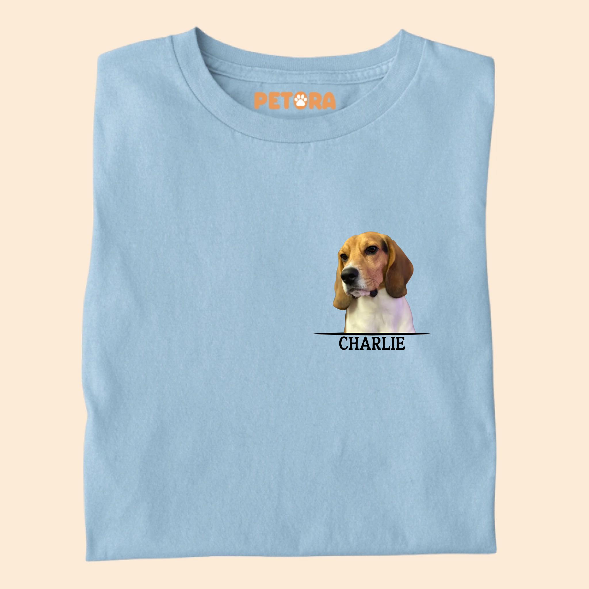 Dog Photo and Name Pocket Personalised Premium T-shirt for Pet Lovers