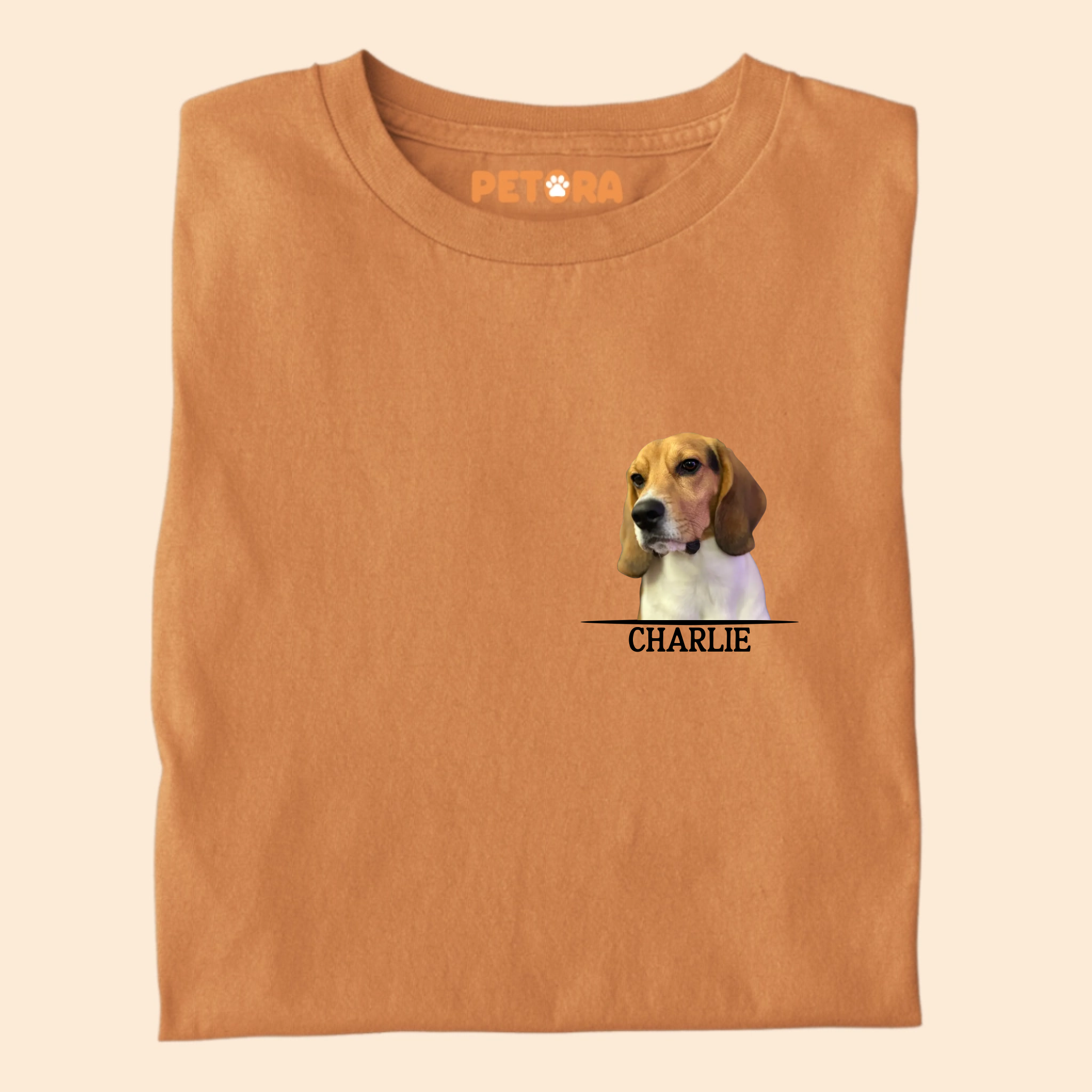 Dog Photo and Name Pocket Personalised Premium T-shirt for Pet Lovers