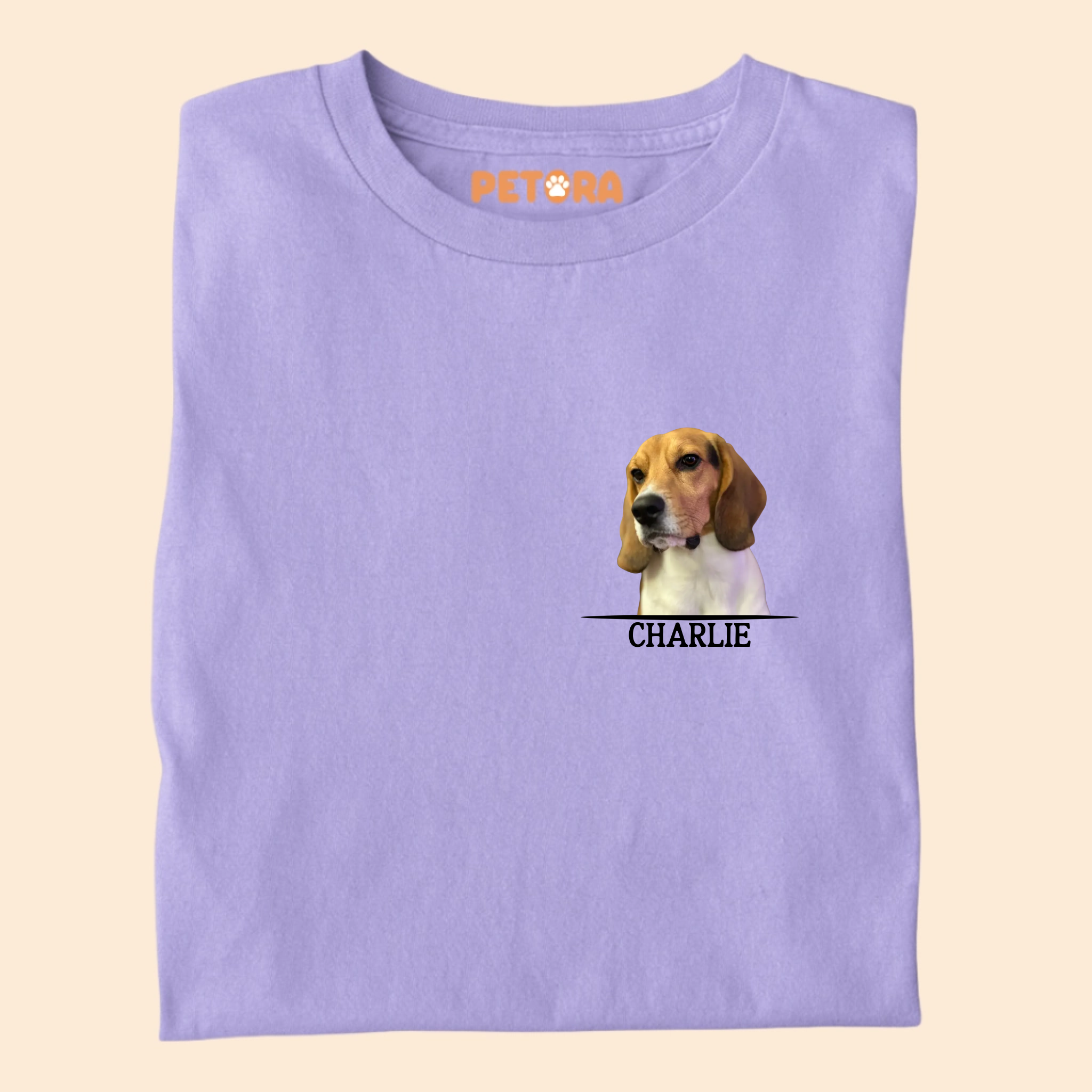 Dog Photo and Name Pocket Personalised Premium T-shirt for Pet Lovers