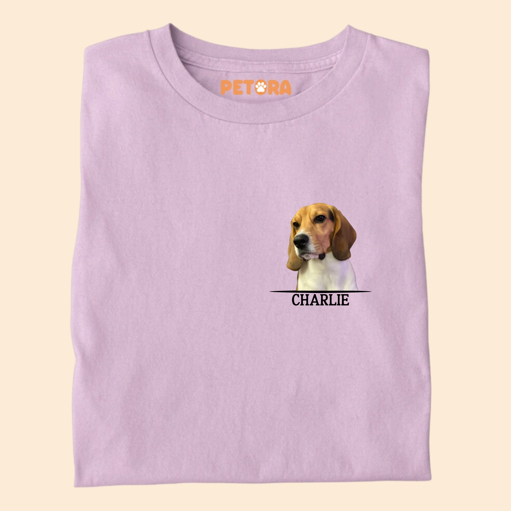 Dog Photo and Name Pocket Personalised Premium T-shirt for Pet Lovers