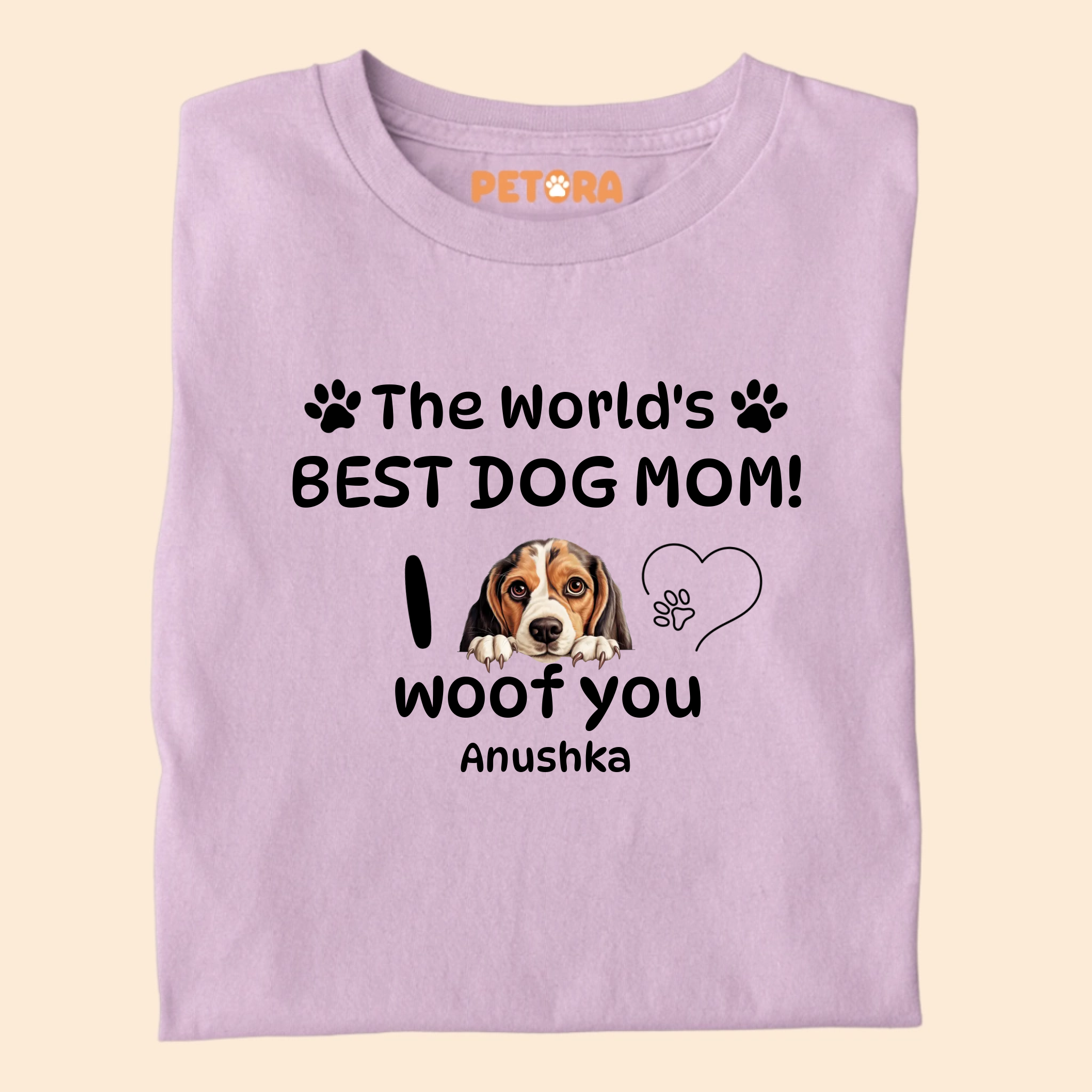 [Personalised] The World Best Dog Mom I woof You