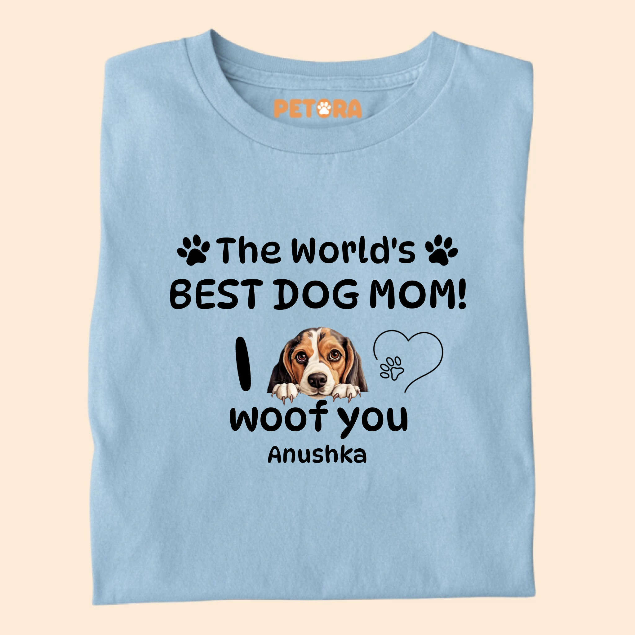 [Personalised] The World Best Dog Mom I woof You