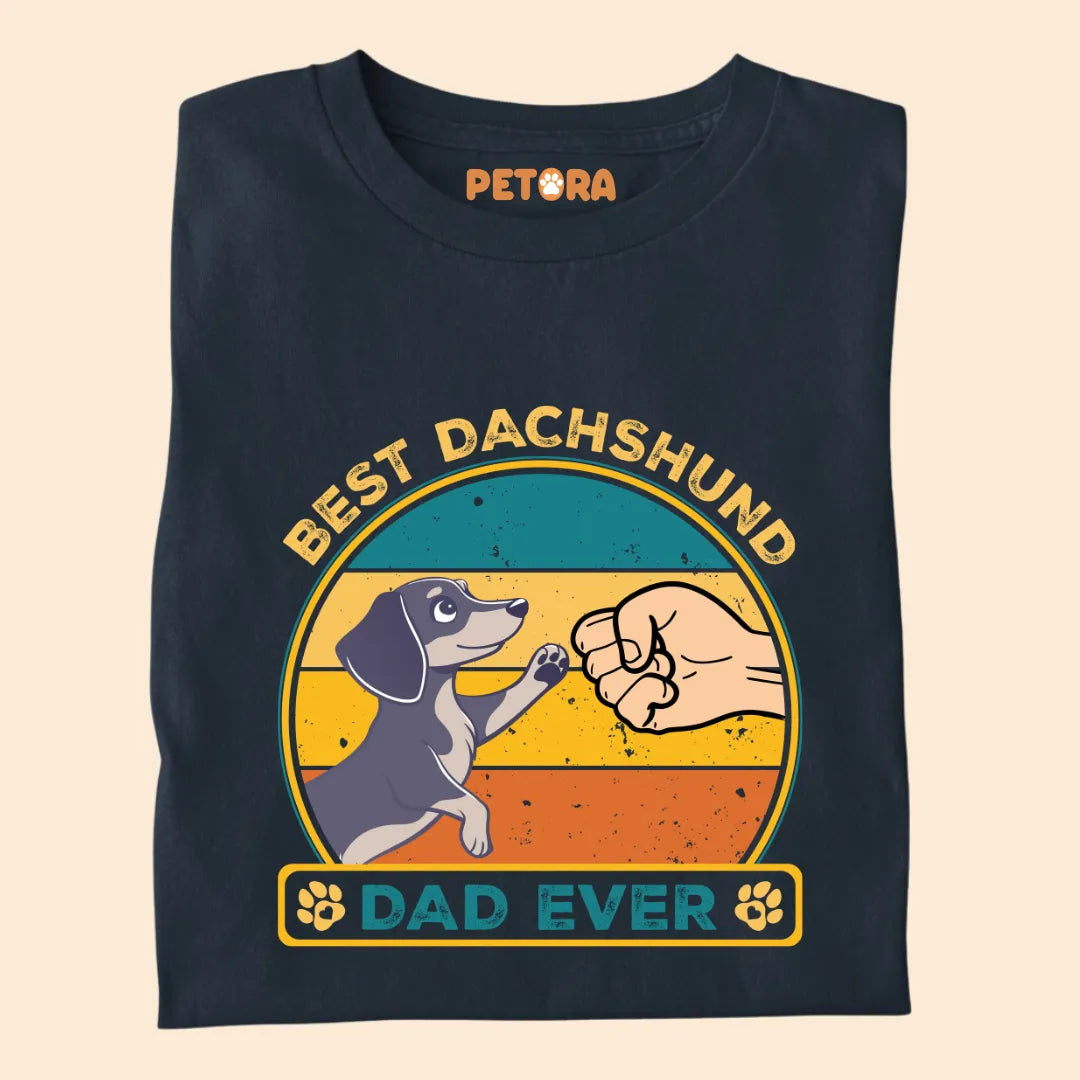 Best Dachshund Dad Ever Premium T-shirt for Pet Lovers