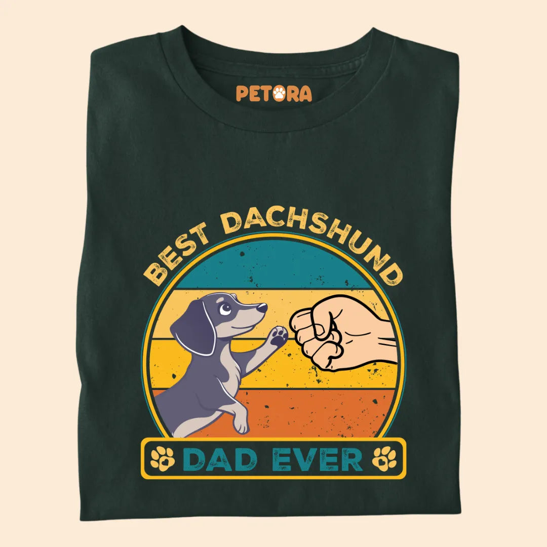 Best Dachshund Dad Ever Premium T-shirt for Pet Lovers
