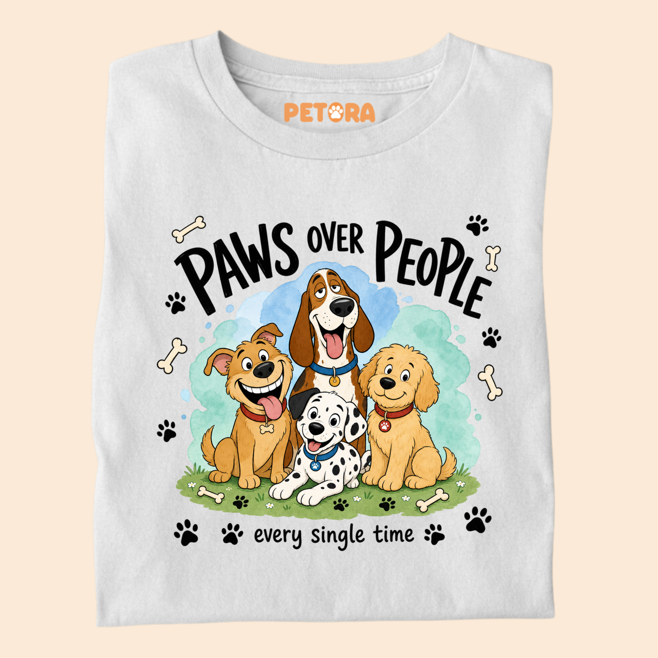 Paws Over People Dog T Shirt