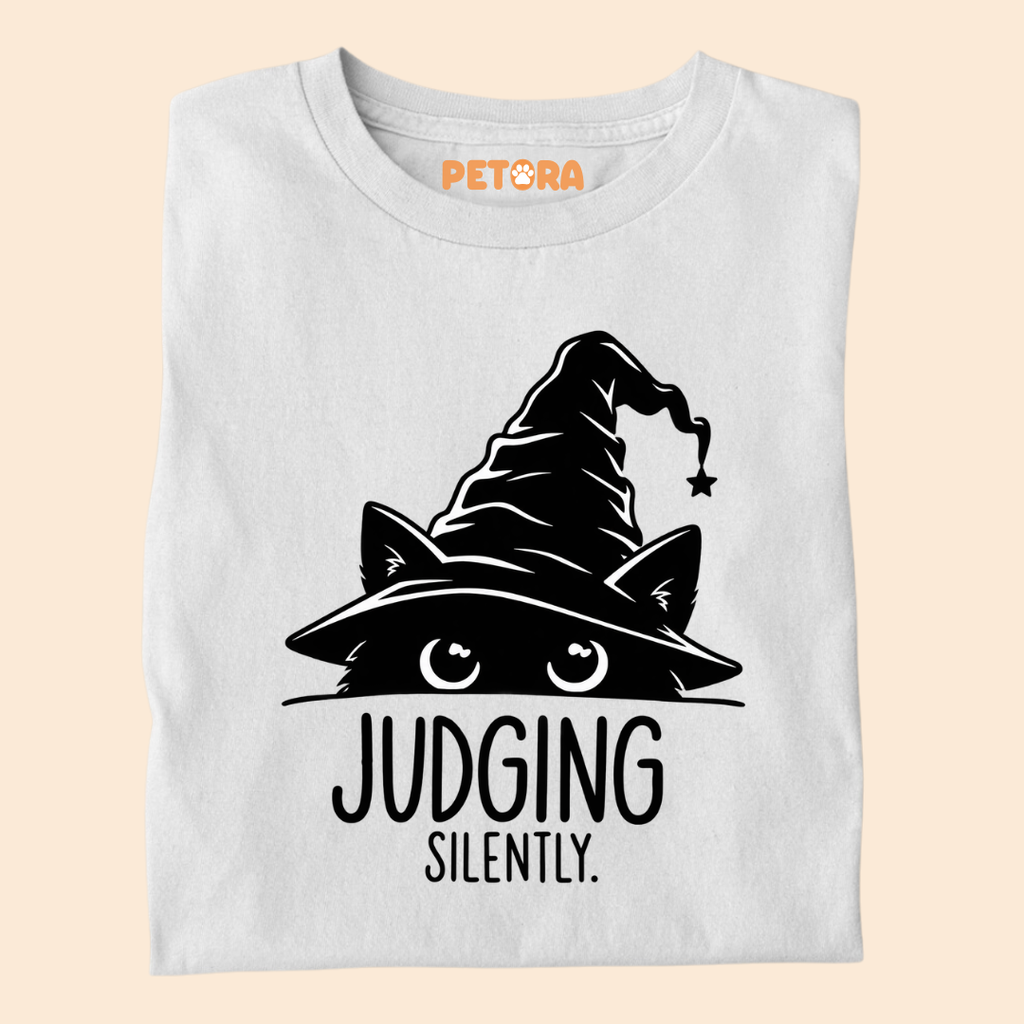 Judging Silently Funny Wizard Cat T-Shirt