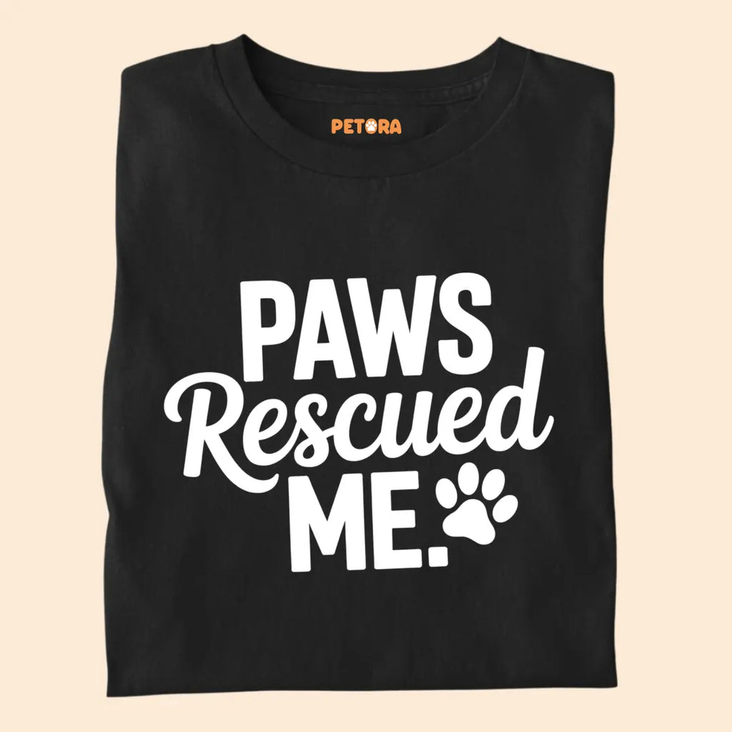 Paws Rescued Me Premium T-Shirt for Dog Lovers