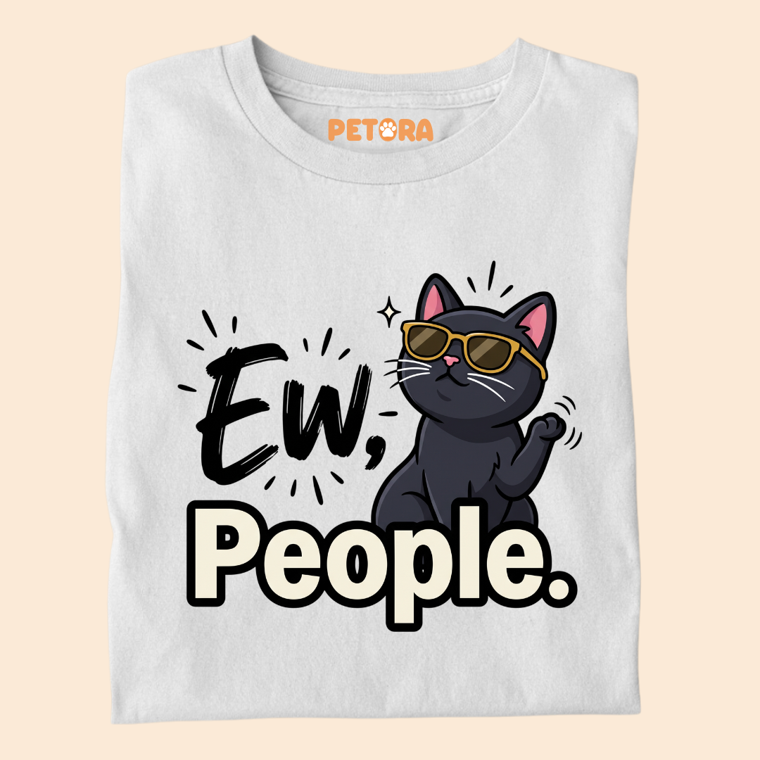 Ew People Black Cat T-Shirt