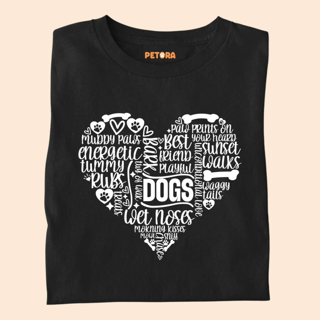 Heart of a Dog - Pet Lover’s Premium Cotton T-Shirt for Dog Moms & Dads