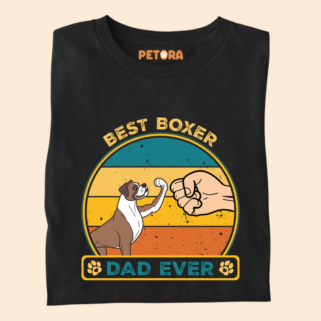 Best Boxer Dad Ever Premium T-shirt for Pet Lovers